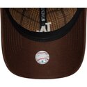 czapki-zakrzywiona-brazowy-tasma-regulowana-9twenty-mix-check-los-angeles-dodgers-mlb-new-era