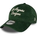 czapki-zakrzywiona-zielony-tasma-regulowana-9twenty-a-frame-cord-script-los-angeles-dodgers-mlb-new-era