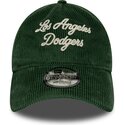 czapki-zakrzywiona-zielony-tasma-regulowana-9twenty-a-frame-cord-script-los-angeles-dodgers-mlb-new-era