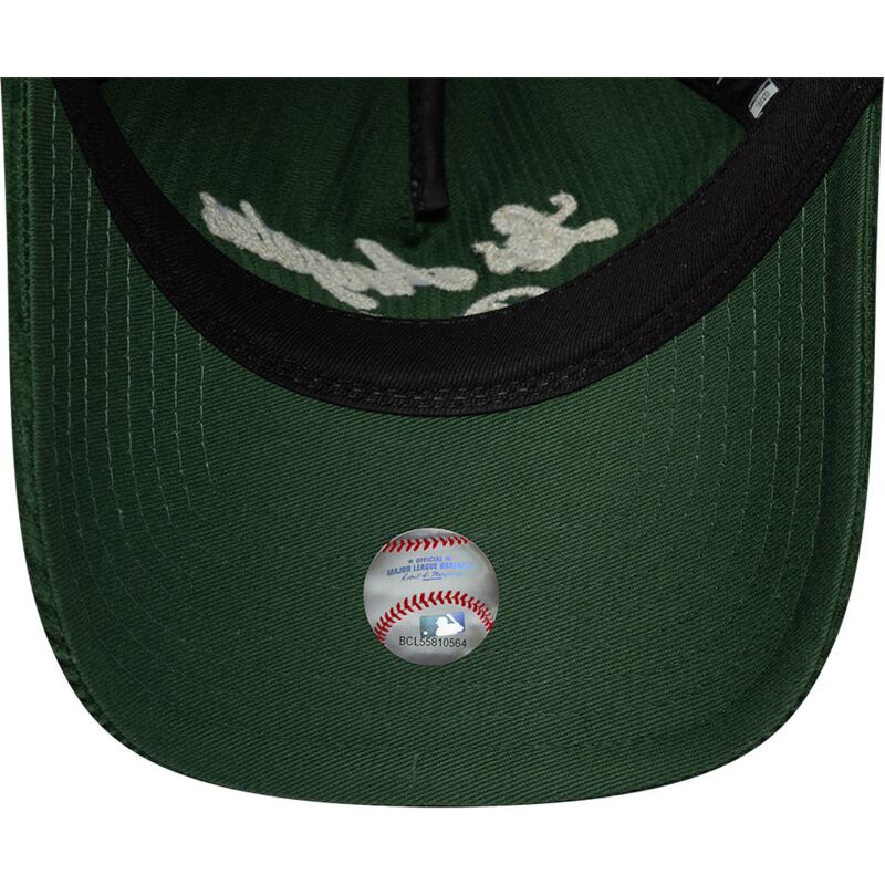 czapki-zakrzywiona-zielony-tasma-regulowana-9twenty-a-frame-cord-script-los-angeles-dodgers-mlb-new-era