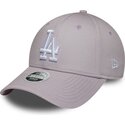 czapki-zakrzywiona-fioletowy-tasma-regulowana-9forty-league-essential-los-angeles-dodgers-mlb-new-era