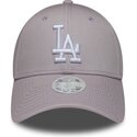 czapki-zakrzywiona-fioletowy-tasma-regulowana-9forty-league-essential-los-angeles-dodgers-mlb-new-era