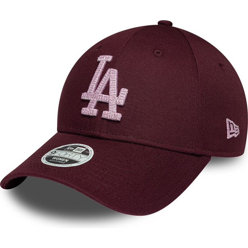 czapki-zakrzywiona-czerwony-tasma-regulowana-rosa-9forty-metallic-los-angeles-dodgers-mlb-new-era