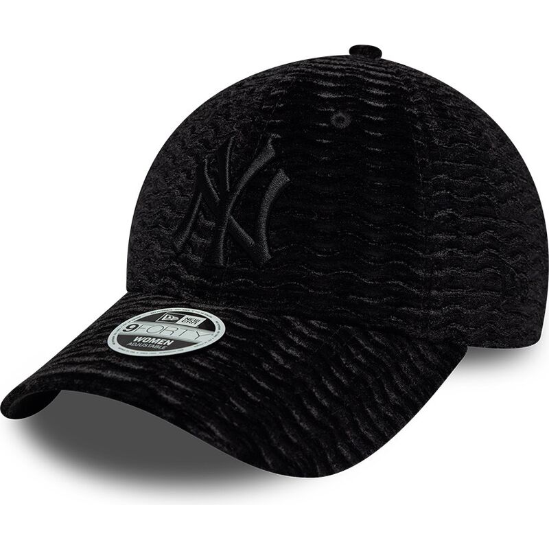 czapki-zakrzywiona-czarny-tasma-regulowana-9forty-velour-new-york-yankees-mlb-new-era