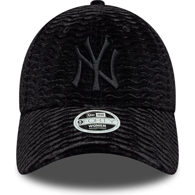 czapki-zakrzywiona-czarny-tasma-regulowana-9forty-velour-new-york-yankees-mlb-new-era