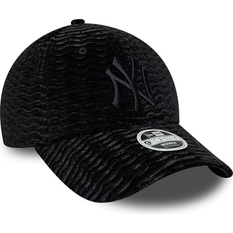 czapki-zakrzywiona-czarny-tasma-regulowana-9forty-velour-new-york-yankees-mlb-new-era