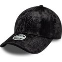 czapki-zakrzywiona-czarny-tasma-regulowana-9forty-pattern-velour-new-york-yankees-mlb-new-era