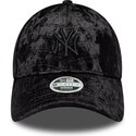 czapki-zakrzywiona-czarny-tasma-regulowana-9forty-pattern-velour-new-york-yankees-mlb-new-era