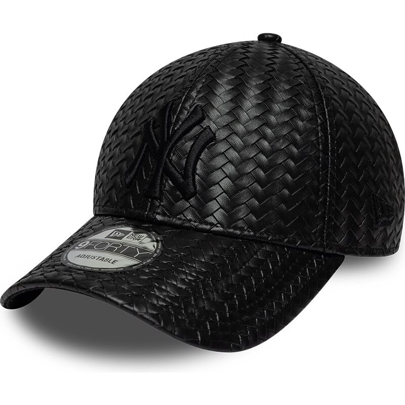 czapki-zakrzywiona-czarny-snapback-9forty-pu-weave-new-york-yankees-mlb-new-era