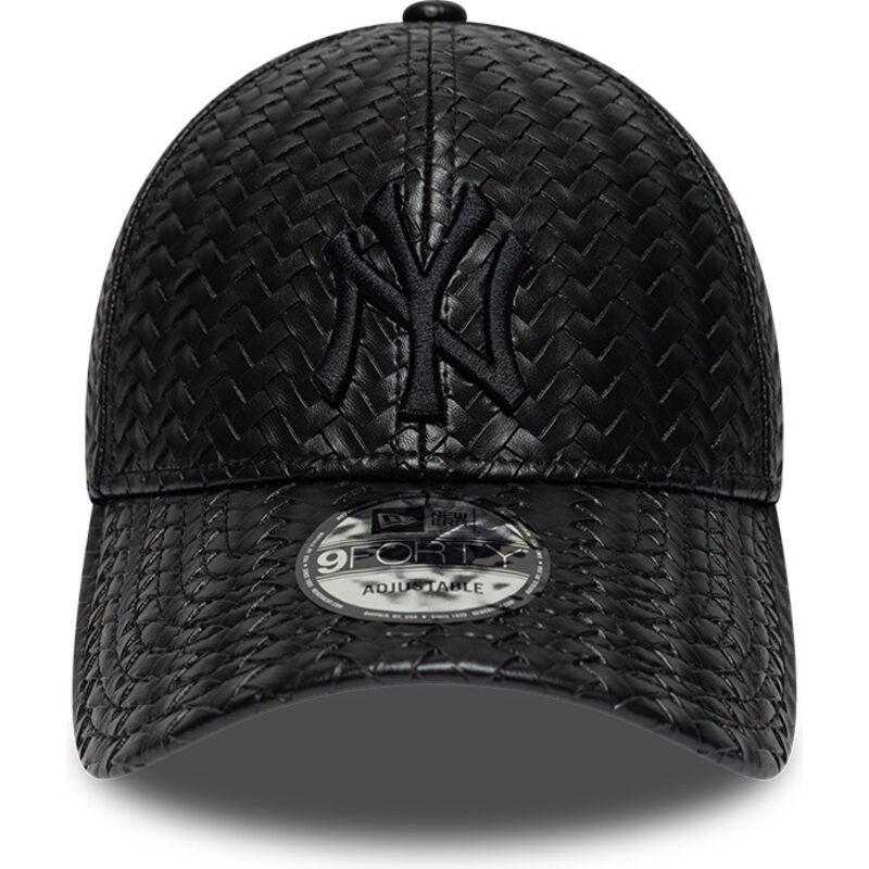 czapki-zakrzywiona-czarny-snapback-9forty-pu-weave-new-york-yankees-mlb-new-era