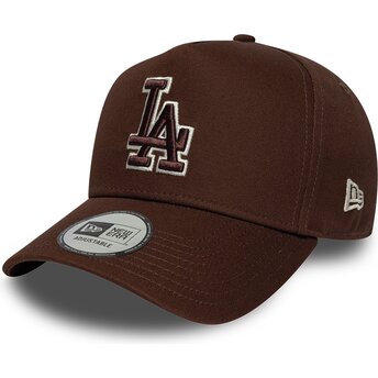 Czapki zakrzywiona brązowy snapback 9FORTY E Frame Team Outline Los Angeles Dodgers MLB New Era