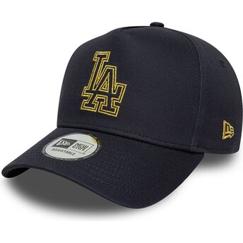 Czapki zakrzywiona granatowy snapback 9FORTY dorado E Frame Metallic Outline Los Angeles Dodgers MLB New Era