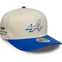 czapki-zakrzywiona-bezowy-snapback-9seventy-stretch-snap-contrast-visor-alpine-f1-team-formula-1-new-era
