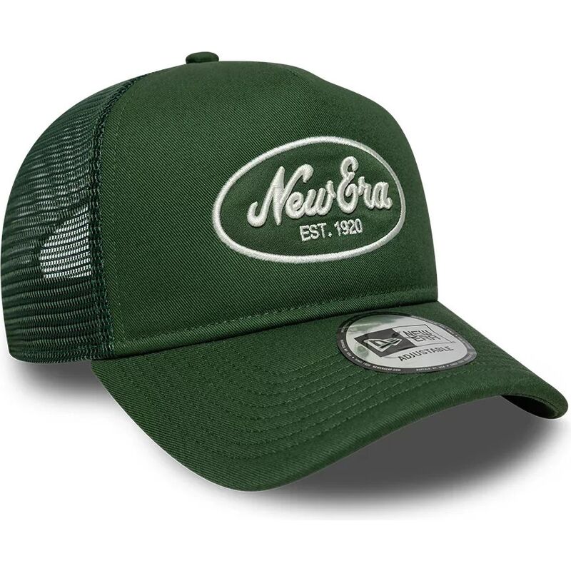 czapki-zakrzywiona-zielony-snapback-a-frame-oval-patch-foam-new-era