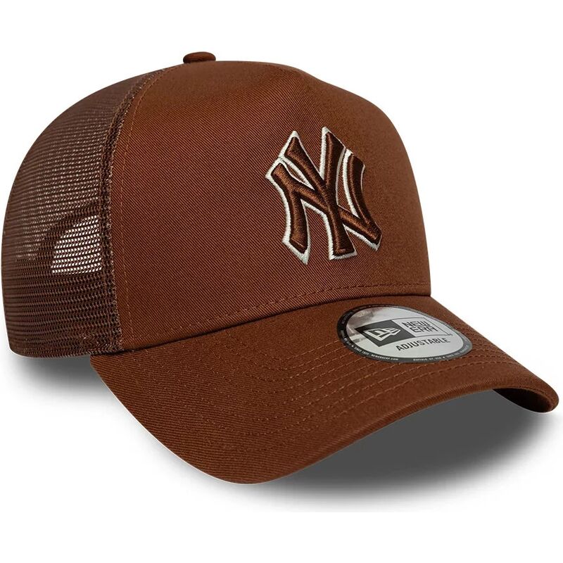 czapki-zakrzywiona-brazowy-snapback-e-frame-outline-new-york-yankees-mlb-new-era