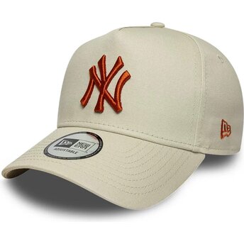 Czapki zakrzywiona beżowy snapback E Frame League Essential New York Yankees MLB New Era
