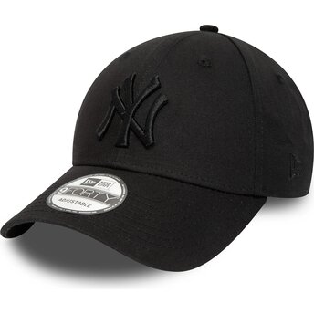 Czapki zakrzywiona czarny taśma regulowana 9FORTY League Essential New York Yankees MLB New Era