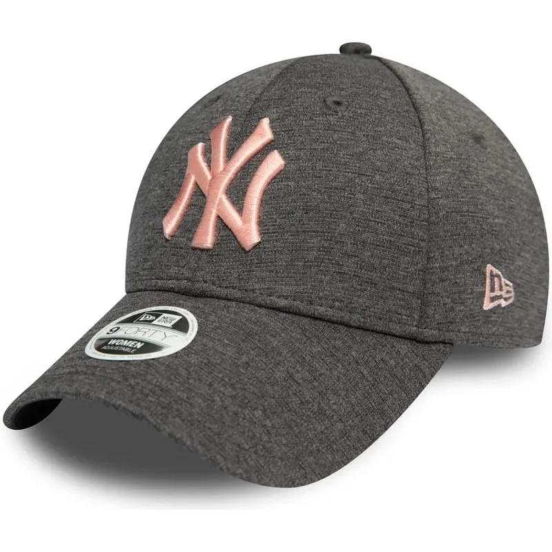 szara-regulowana-czapka-z-zakrzywionym-daszkiem-z-rozowym-logo-9forty-tech-jersey-new-york-yankees-mlb-new-era