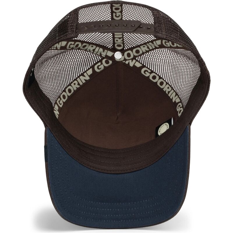 czapki-zakrzywiona-brazowy-snapback-over-the-line-squirrel-out-of-bounds-nuts-the-farm-goorin-bros