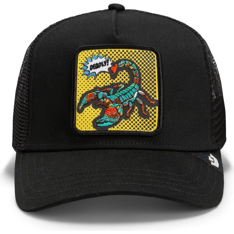 czapki-zakrzywiona-czarny-snapback-deadly-scorpion-pop-art-strikes-back-the-farm-goorin-bros