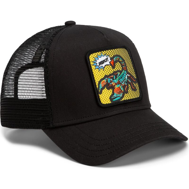 czapki-zakrzywiona-czarny-snapback-deadly-scorpion-pop-art-strikes-back-the-farm-goorin-bros