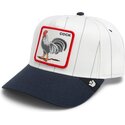 czapki-zakrzywiona-szary-snapback-pinstripe-rooster-cock-playmakers-the-farm-goorin-bros