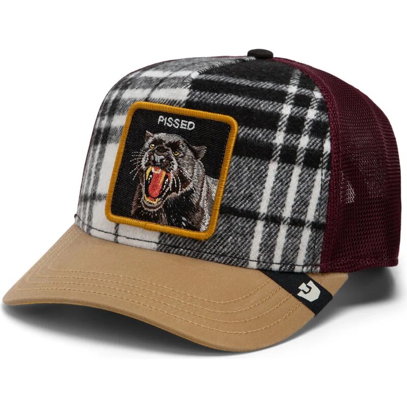 czapki-zakrzywiona-wielokolorowy-snapback-brit-panther-check-mate-pissed-the-farm-goorin-bros czapki-zakrzywiona-wielokolorowy-snapback-brit-panther-check-mate-pissed-the-farm-goorin-bros