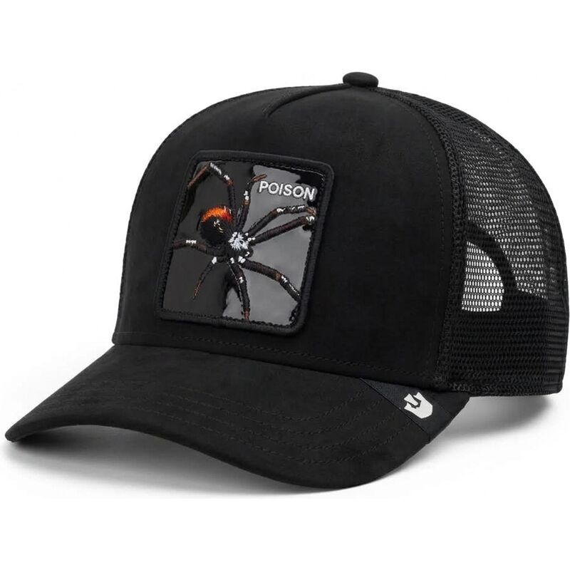 czapki-zakrzywiona-czarny-snapback-black-out-spider-blackened-metallic-poison-the-farm-goorin-bros