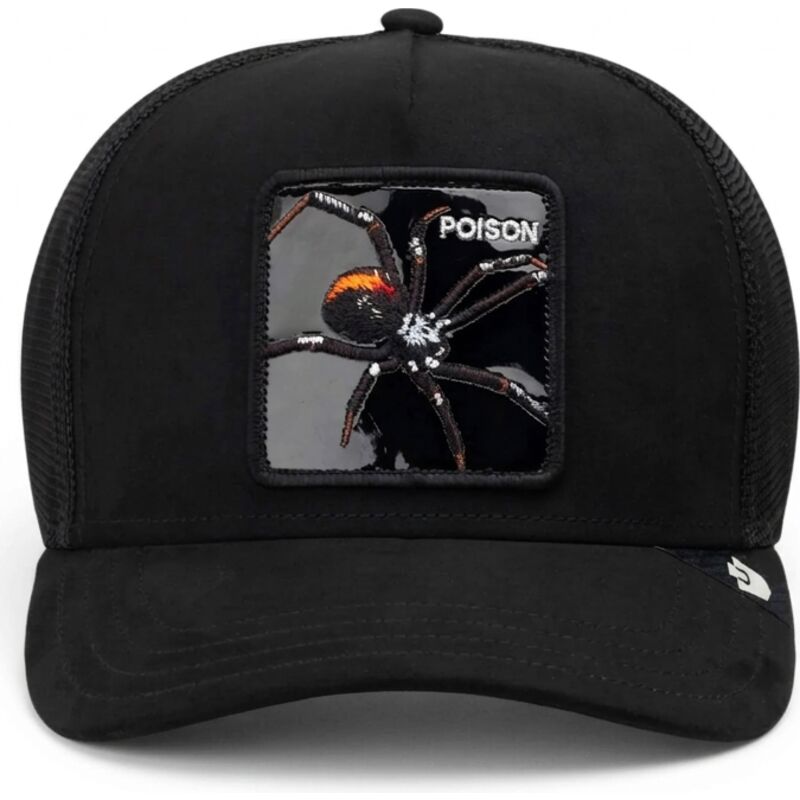 czapki-zakrzywiona-czarny-snapback-black-out-spider-blackened-metallic-poison-the-farm-goorin-bros