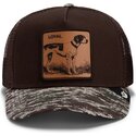czapki-zakrzywiona-brazowy-snapback-engraved-dog-camo-glitch-the-farm-goorin-bros