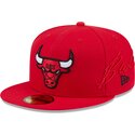 czapki-plaska-czerwony-dopasowany-59fifty-side-script-chicago-bulls-nba-new-era