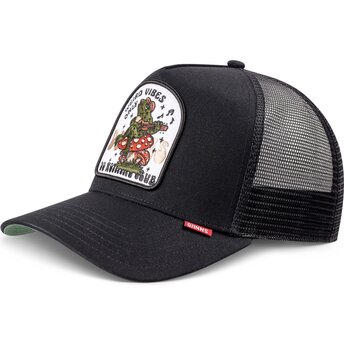 Czapki zakrzywiona czarny snapback HFT Do Nothing Club Weird Vibes Frog Djinns