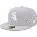 czapki-plaska-szary-dopasowany-59fifty-side-script-chicago-white-sox-mlb-new-era