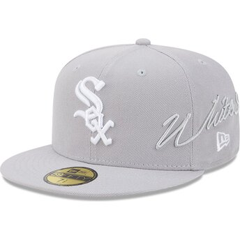 Czapki płaska szary dopasowany 59FIFTY Side Script Chicago White Sox MLB New Era