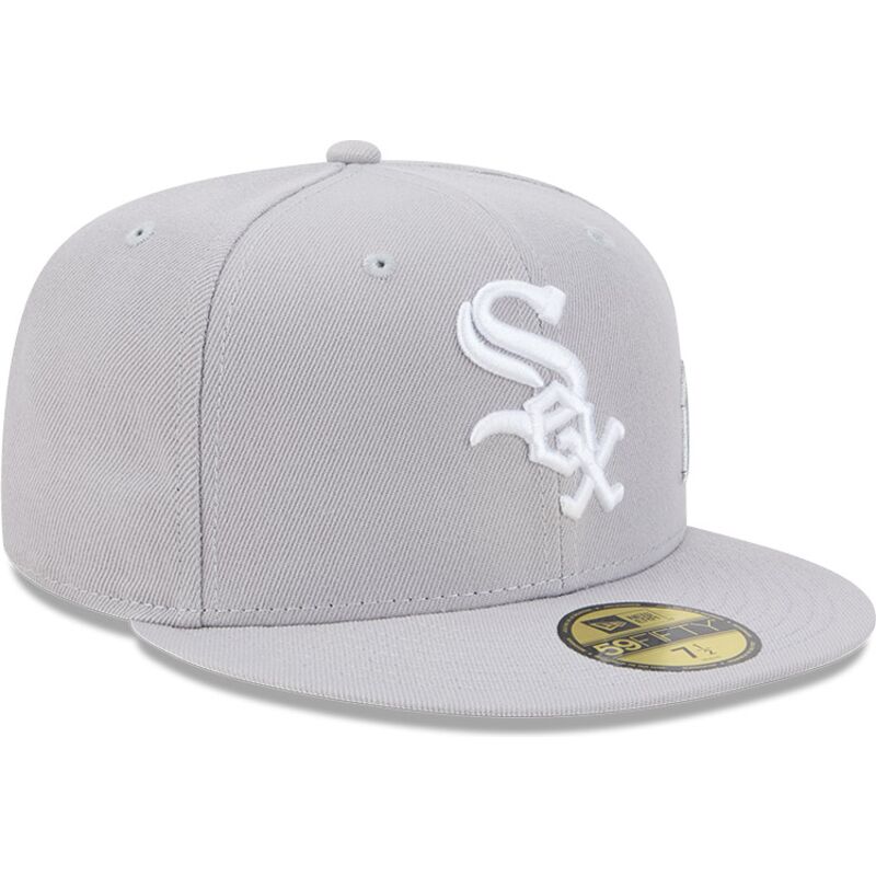czapki-plaska-szary-dopasowany-59fifty-side-script-chicago-white-sox-mlb-new-era