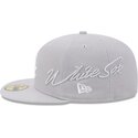 czapki-plaska-szary-dopasowany-59fifty-side-script-chicago-white-sox-mlb-new-era