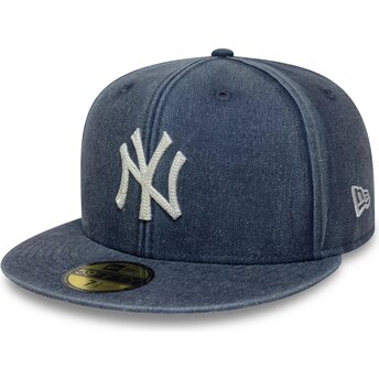 Czapki płaska granatowy dopasowany 59FIFTY Washed New York Yankees MLB New Era