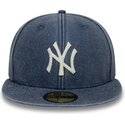 czapki-plaska-granatowy-dopasowany-59fifty-washed-new-york-yankees-mlb-new-era