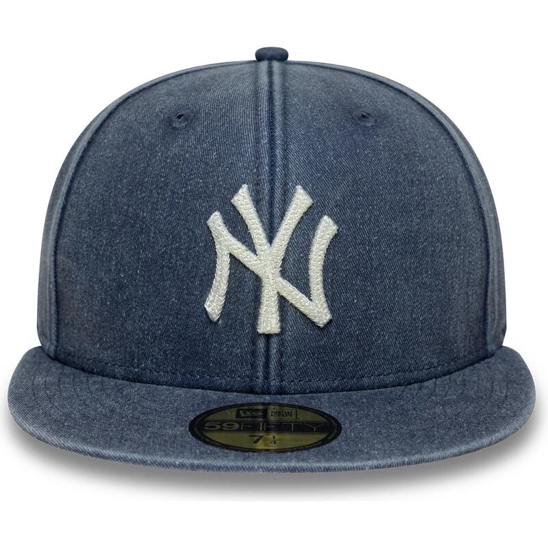 czapki-plaska-granatowy-dopasowany-59fifty-washed-new-york-yankees-mlb-new-era