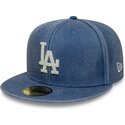 czapki-plaska-niebieski-dopasowany-59fifty-washed-los-angeles-dodgers-mlb-new-era
