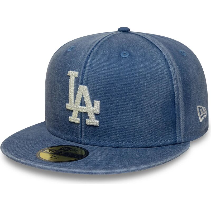 czapki-plaska-niebieski-dopasowany-59fifty-washed-los-angeles-dodgers-mlb-new-era