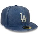 czapki-plaska-niebieski-dopasowany-59fifty-washed-los-angeles-dodgers-mlb-new-era