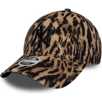 Czapki zakrzywiona lampart taśma regulowana 9FORTY Ocelot Print New York Yankees MLB New Era