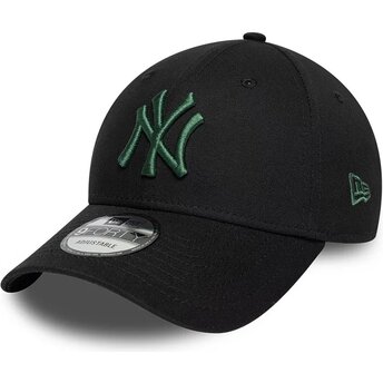 Czapki zakrzywiona czarny taśma regulowana 9FORTY League Essential New York Yankees MLB New Era