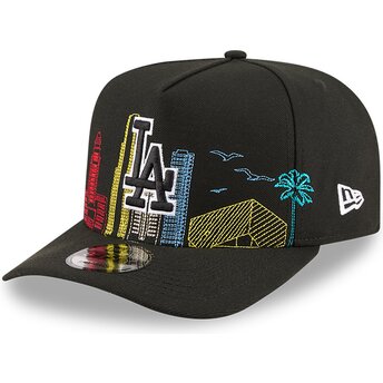 Czapki zakrzywiona czarny snapback 9FIFTY A Frame Precurved Skyline Los Angeles Dodgers MLB New Era