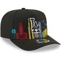 czapki-zakrzywiona-czarny-snapback-9fifty-a-frame-precurved-skyline-los-angeles-dodgers-mlb-new-era