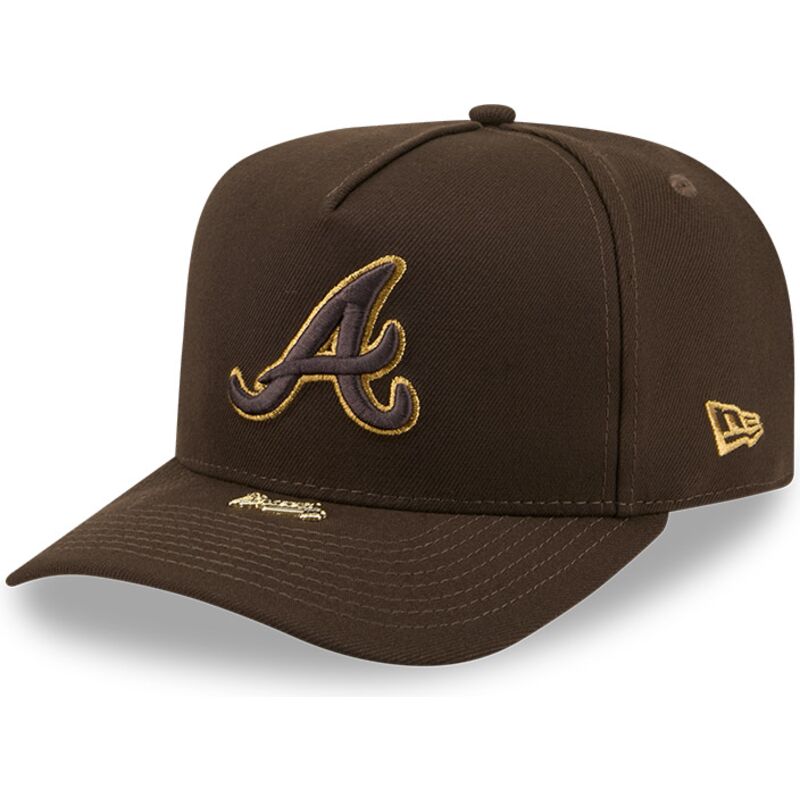 czapki-zakrzywiona-brazowy-snapback-9fifty-a-frame-precurved-visor-pin-atlanta-braves-mlb-new-era