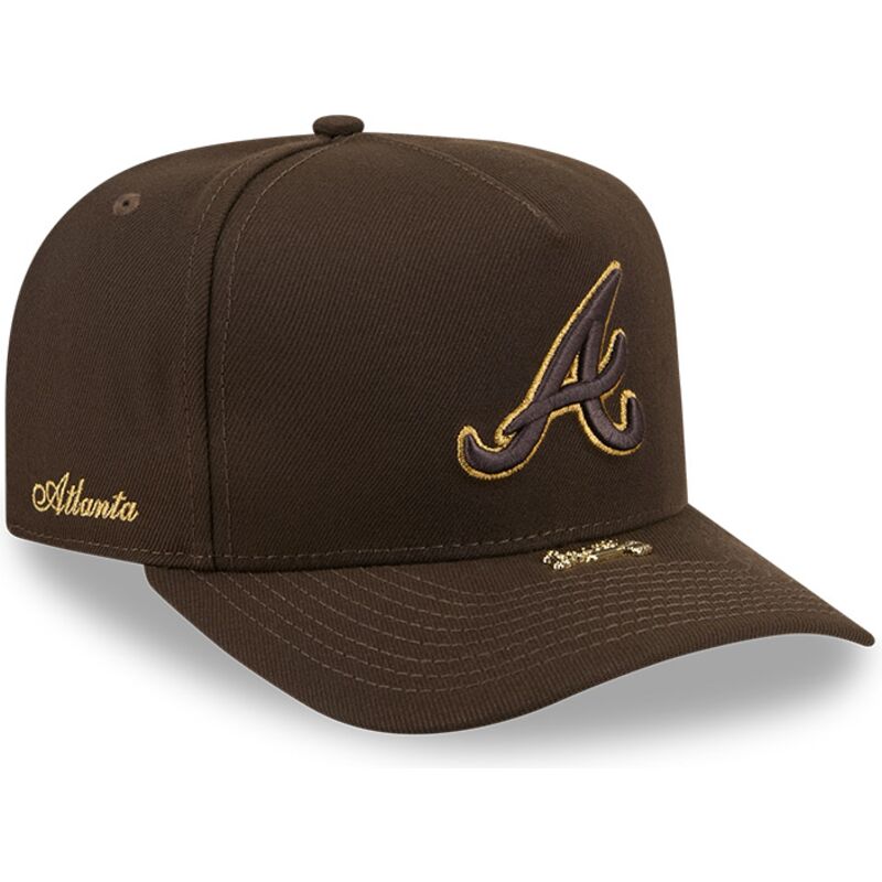 czapki-zakrzywiona-brazowy-snapback-9fifty-a-frame-precurved-visor-pin-atlanta-braves-mlb-new-era