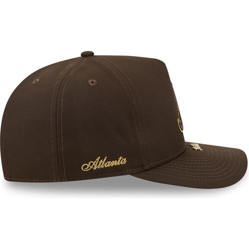 czapki-zakrzywiona-brazowy-snapback-9fifty-a-frame-precurved-visor-pin-atlanta-braves-mlb-new-era