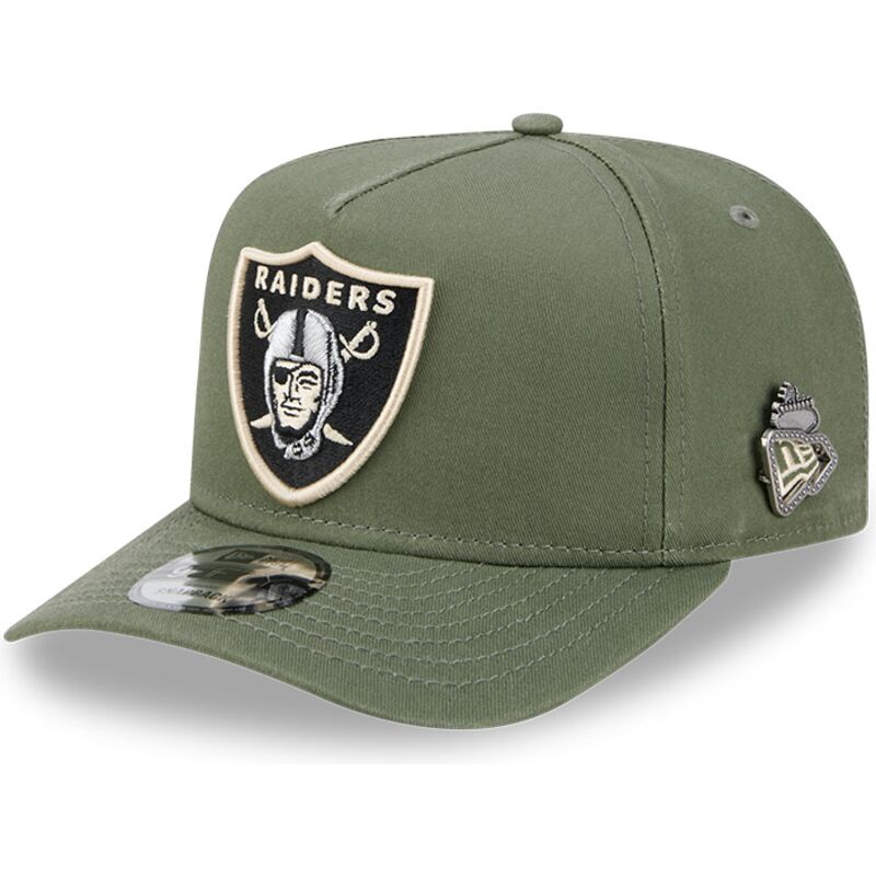 czapki-zakrzywiona-zielony-snapback-9fifty-a-frame-precurved-side-pin-las-vegas-raiders-nfl-new-era